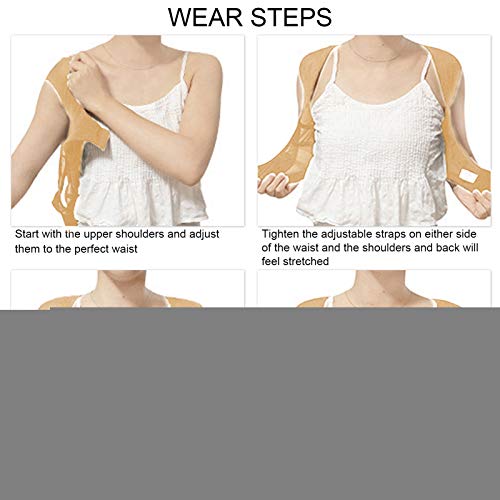 Corrector de postura, soporte de pecho, chaleco moldeador de espalda, enderezador de hombros, soporte vertical para mujeres y hombres, corrección corporal y alivio del dolor de cuello (M-Skin)