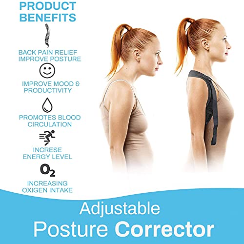 Corregir Postura Espalda,Corector Postural,Posture Corrector for Women,Posture Corrector for Men,Corrector de postura ajustable de respaldo, mejora el alivio de la postura Dolor de espalda