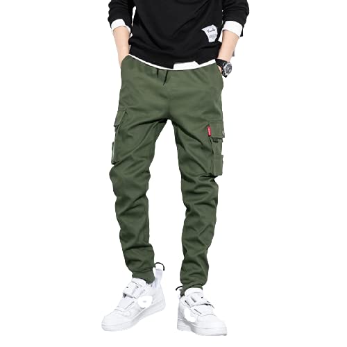 Corumly Pantalones Casuales para Hombre Pantalones de 9 Puntos Multibolsillos de Talla Grande guapos a la Moda Pantalones de Temperamento de Todo fósforo Informales de Tendencia de la Calle 7XL