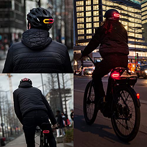 Cosmo Connected CB-COB-001-BLACK La luz Inteligente para la Bicicleta y la Movilidad Urbana