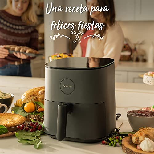 COSORI Freidora sin Aceite 4,7L, Freidora Aire Caliente con Tecnología Patentada Air Whisper para Silencio,Air Fryer con 30 Recetas en Español y 9 Programas,Pantalla LED Táctil