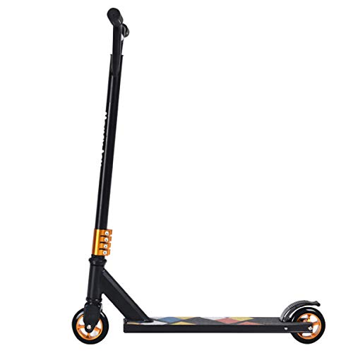 COSTWAY Patinete de Aluminio para Adulto con Freno y 2 Ruedas City Scooter para Adolescentes Carga hasta 100kg (Negro)