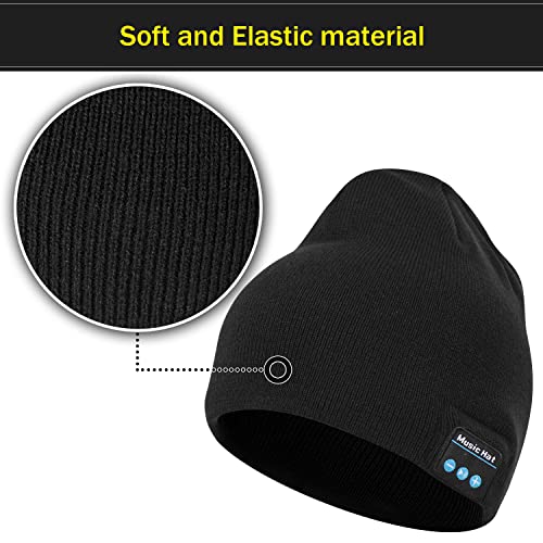 COTOP Gorro Bluetooth 5.0 Regalos originales, regalo para hombres, mujeres, cálido y suave gorro de invierno con música y auriculares inalámbricos estéreo HD para deportes al aire libre