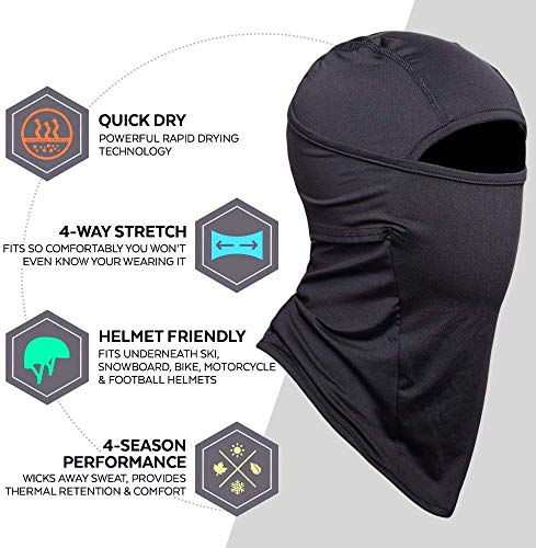 COTOP Pasamontañas para Motocicleta, Gorra de Snowboard para Esquí de Invierno, Bicicleta, Mascarilla Cálida a Prueba de Viento, Tamaño Universal, Protección para Los oídos y Gorro de Lana