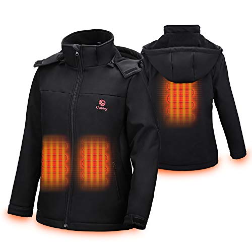 COVVY Chaqueta eléctrica calentada para mujeres y hombres, lavable y cálido chaleco con batería, ropa de abrigo para acampar al aire libre, senderismo, caza, esquí