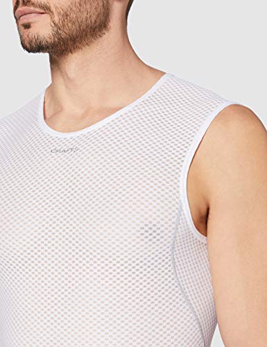 Craft Cool Mesh Camiseta Interior para Hombre, Hombre, White, L