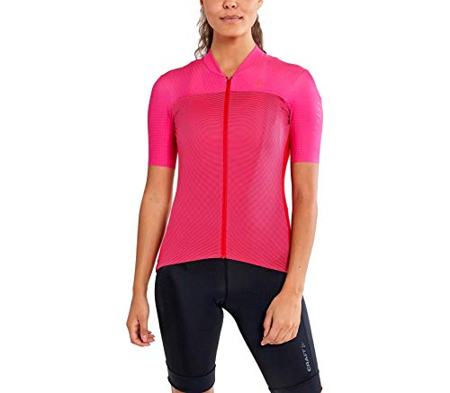 Craft Maillot de Ciclismo para Mujer Hale Glow, Mujer, Camiseta de Ciclismo, 1907125-738430-4, Rojo, Small