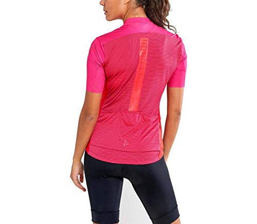 Craft Maillot de Ciclismo para Mujer Hale Glow, Mujer, Camiseta de Ciclismo, 1907125-738430-4, Rojo, Small