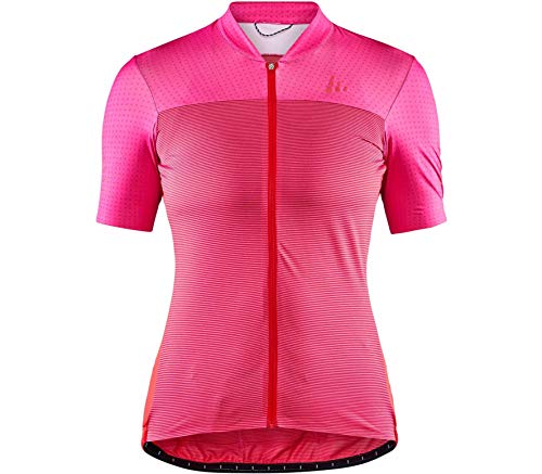 Craft Maillot de Ciclismo para Mujer Hale Glow, Mujer, Camiseta de Ciclismo, 1907125-738430-4, Rojo, Small