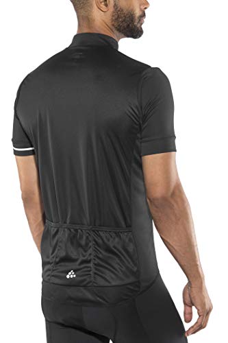Craft Point - Camiseta de Ciclismo para Hombre, Hombre, Maillot de Ciclismo, CR1906098, Blanco y Negro, FR: S (Talla Fabricante: B: S)