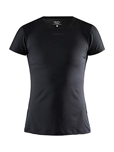 Craft Training Wear Advanced Essence Short Sleeve Slim Jerseys, Mujer, Negro, M