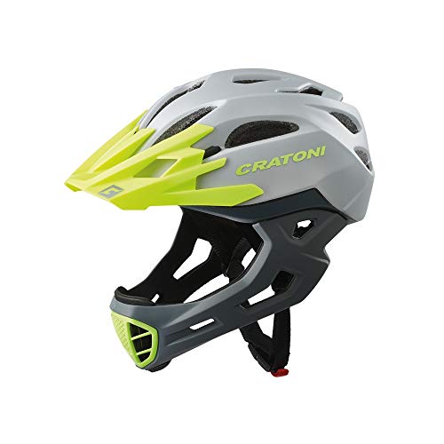 Cratoni C-Maniac - Casco de Ciclismo (54-58 cm), Color Gris y Verde