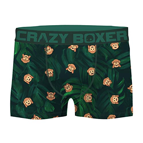 Crazy Boxer T308-1-X Boxer Microfibra (92% poliéster-8% Elastano), Unitario T308/1, XL Hombres