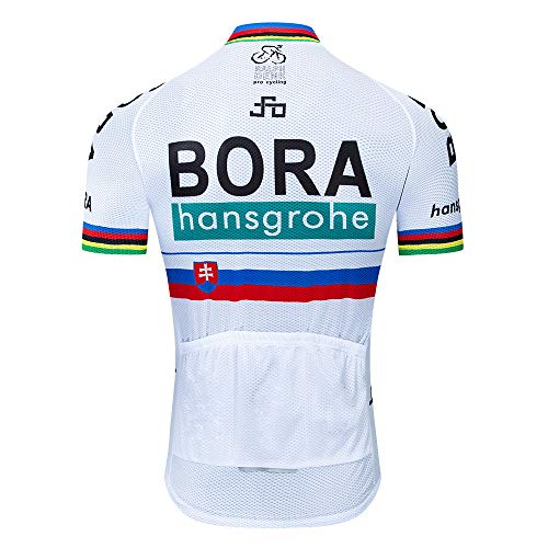 Cremallera del Equipo Profesional Maillot Ciclismo Hombre Manga Corta