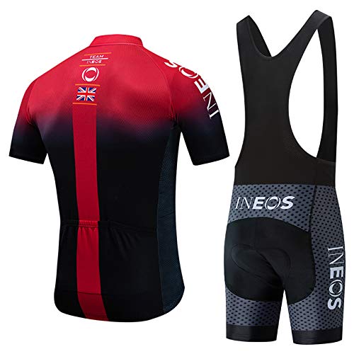 Cremallera Maillot Ciclismo Hombre Verano Manga Corta Secado rápido al Aire Libre + Pantalones Ciclismo Hombre