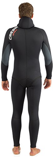 Cressi Apnea Men Complete Wetsuit 5mm Traje Profesional de Apnea y Pesca, Hombre, Negro, M/3