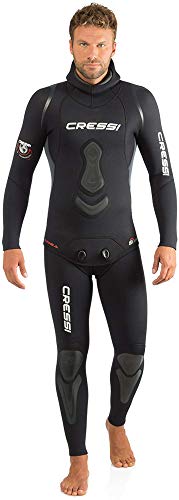 Cressi Apnea Men Complete Wetsuit 5mm Traje Profesional de Apnea y Pesca, Hombre, Negro, M/3