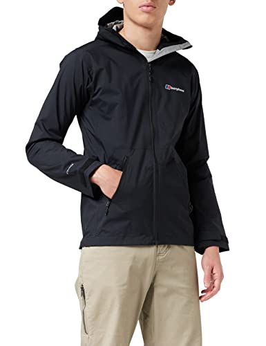 Cressi Berghaus Deluge Pro 2.0 - Chaqueta impermeable para hombre, Hombre, chaqueta impermeable, 4A000807, Negro/Negro, L