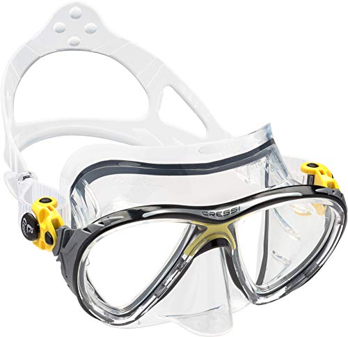 Cressi Big Eyes Evolution & Kappa Ultra Dry Schnorchel - Pack de snorkel ( tubo y gafas), color amarillo