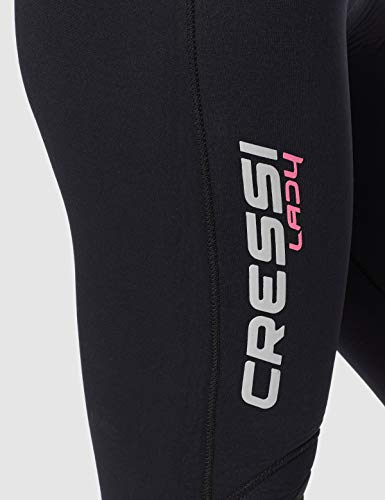 Cressi Castoro Traje Monopieza de Buceo Neopreno 5mm, Mujer, Negro/Rosa, XS/1