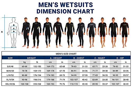 Cressi Diver Man Monopiece Wetsuit Traje de Buceo de Una Pieza, 7 mm, Hombres, Negro/Rojo, L/4