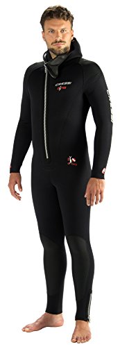 Cressi Diver Man Monopiece Wetsuit Traje de Buceo de Una Pieza, 7 mm, Hombres, Negro/Rojo, XL/5