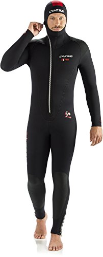 Cressi Diver Man Monopiece Wetsuit Traje de Buceo de Una Pieza, 7 mm, Hombres, Negro/Rojo, XL/5