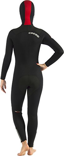 Cressi Diver Traje, Mujeres, Negro/Rojo, S/2