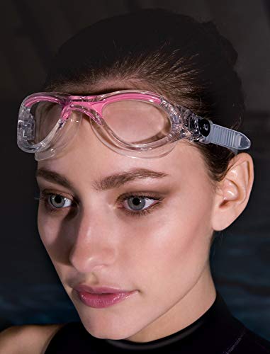 Cressi Flash Swim Goggles Gafas de Natación Premium para Adultos 100% Anti UV, Transparente/Azul, Talla Única