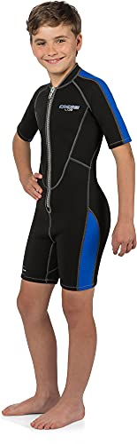 Cressi Lido Traje Monoshort, Junior Unisex, Negro/Azul, L