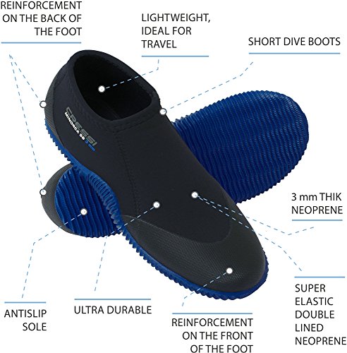 Cressi Minorca Shorty Boots - Escarpines Bajos en Neoprene 3mm, Unisex Adulto