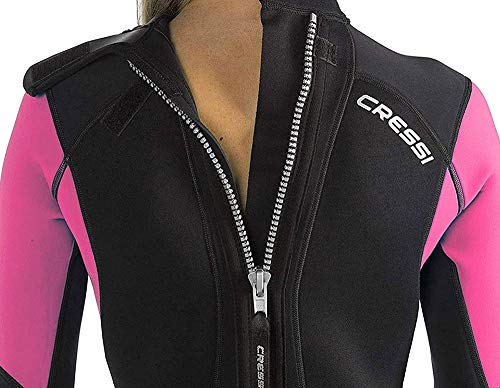 Cressi Morea Traje de Buceo Neopreno, Mujer, Negro/Rosa/Plata, S/2