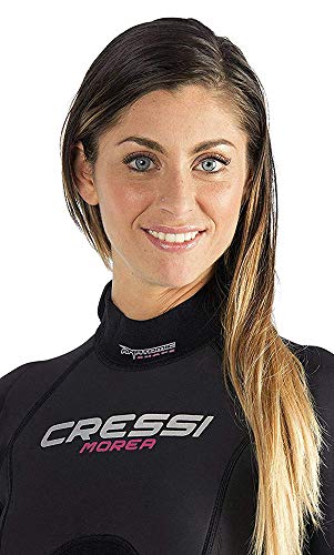 Cressi Morea Traje de Buceo Neopreno, Mujer, Negro/Rosa/Plata, S/2