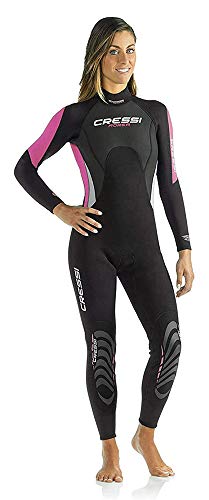 Cressi Morea Traje de Buceo Neopreno, Mujer, Negro/Rosa/Plata, S/2