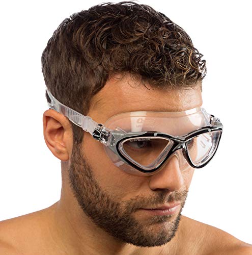 Cressi Planet Swim Goggles - Premium Anti Niebla Gafas de Natación Máscara 100% Anti UV, Transparente/Negro/Plata