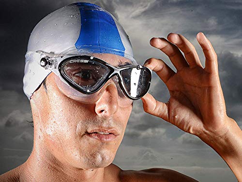 Cressi Planet Swim Goggles - Premium Anti Niebla Gafas de Natación Máscara 100% Anti UV, Transparente/Negro/Plata