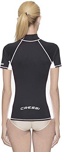 Cressi Rash Guard Camiseta con Filtro de Protección UV UPF 50+, Mujer, Negro, S