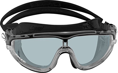 Cressi Skylight Gafas de Natación Anti-vaho, Unisex Adulto, Negro/Gris Lentes Ahumadas, Talla única