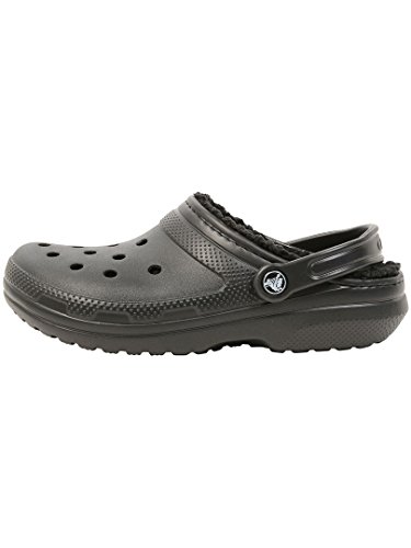 Crocs Classic Lined Clog, Zuecos Unisex Adulto, Black, 39/40 EU