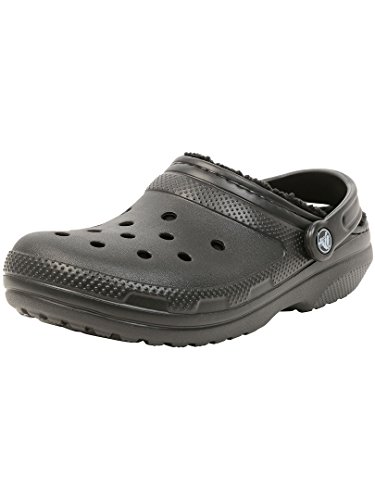 Crocs Classic Lined Clog, Zuecos Unisex Adulto, Black/Black, 42/43 EU