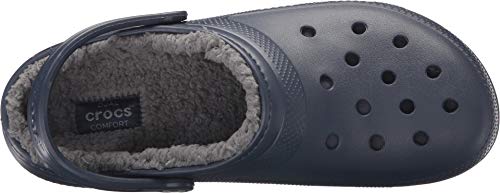 Crocs Classic Lined Clog, Zuecos Unisex Adulto, Navy/Charcoal, 43/44 EU