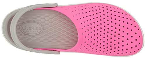 Crocs LiteRide Clog K Unisex Niños LiteRide Clog K, Rosa (Electric Pink/White), 37/38 EU