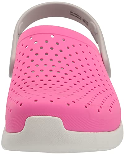 Crocs LiteRide Clog K Unisex Niños LiteRide Clog K, Rosa (Electric Pink/White), 37/38 EU