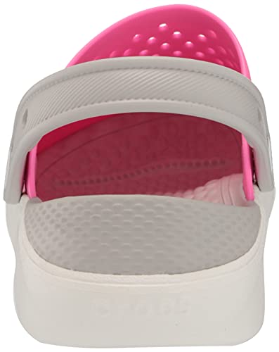 Crocs LiteRide Clog K Unisex Niños LiteRide Clog K, Rosa (Electric Pink/White), 37/38 EU