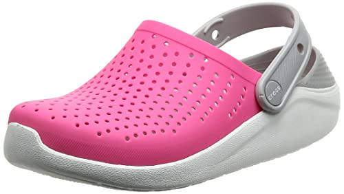 Crocs LiteRide Clog K Unisex Niños LiteRide Clog K, Rosa (Electric Pink/White), 37/38 EU