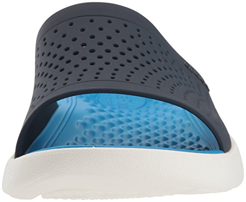 Crocs LiteRide Slide Unisex Adulta Chancla, Azul (Navy/White), 46/47 EU