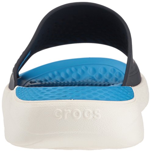 Crocs LiteRide Slide Unisex Adulta Chancla, Azul (Navy/White), 46/47 EU