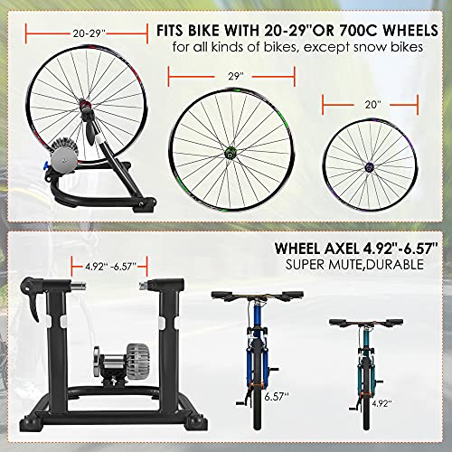 Crtkoiwa Plegable Rodillo Bicicleta con reducción de Ruido, Rodillo de Entrenamiento de fluidos para Bicicleta Entrenamiento en Interior, Adecuado para Bicicletas de tamaño 80-90cm y 700c.