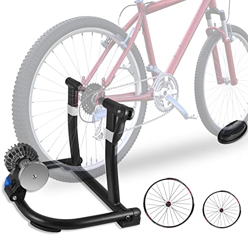 Crtkoiwa Plegable Rodillo Bicicleta con reducción de Ruido, Rodillo de Entrenamiento de fluidos para Bicicleta Entrenamiento en Interior, Adecuado para Bicicletas de tamaño 80-90cm y 700c.