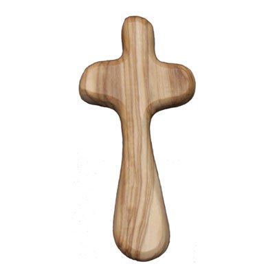 Cruz de madera de olivo. Cruz de madera de olivo de Tierra Santa.